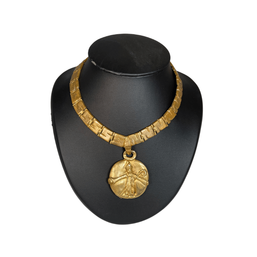 Line Vautrin necklace in gilt bronze